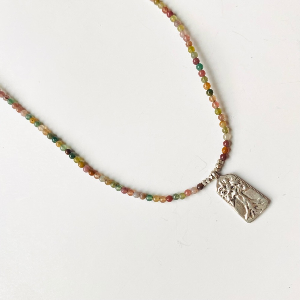 Satya jewelry silver Tree  Fancy Jasper necklace